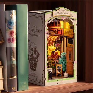 Miniature Diy Kit Book Nook | Floral Corner