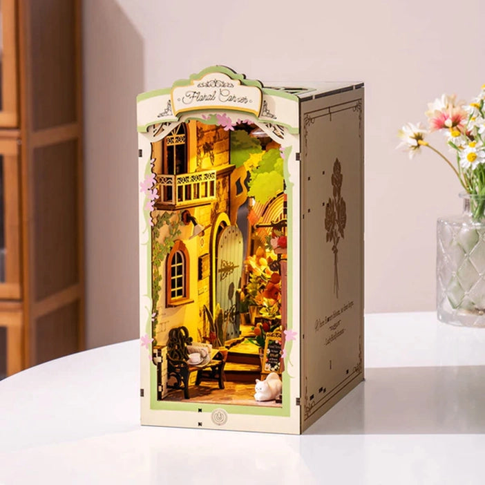 Miniature Diy Kit Book Nook | Floral Corner
