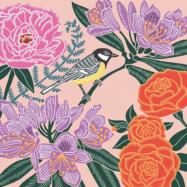 Perched Bird Blank Art Card