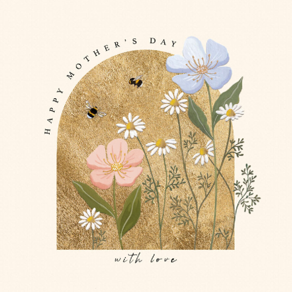 Flowers And Bees Mother's Day Card