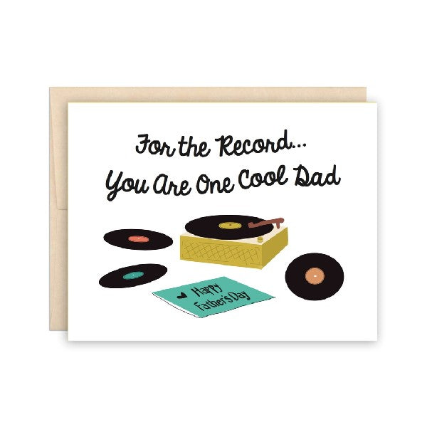 Vinyl Dad Father's Day Card
