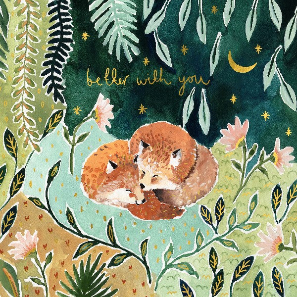 Fox Couple Anniversary/Couple Card