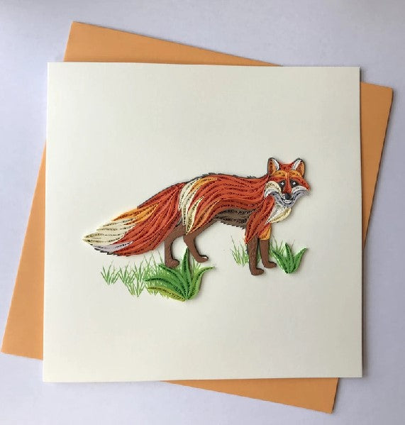 Fox Quilling Blank Art Card