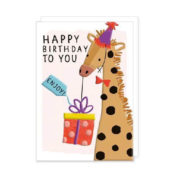 Giraffe Birthday Card