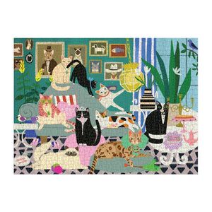 Galison 1000 Piece Puzzle | Glamour Cats