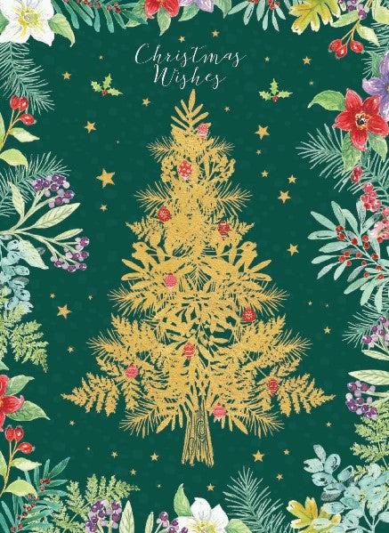 Gold Tree Holiday Card