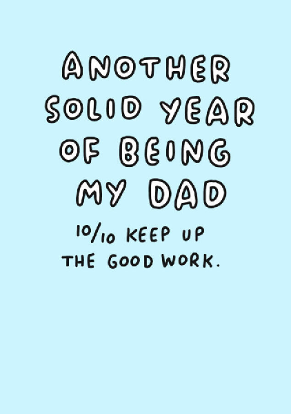 Keep Up The Good Work Father's Day Card