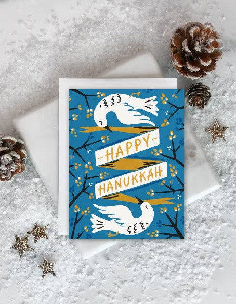 Doves Hanukkah Card