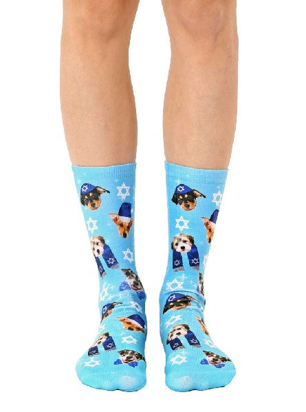 Living Royal Crew Socks | Hanukkah Puppies