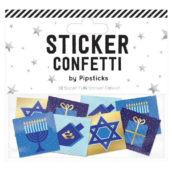 Hanukkah Sticker Confetti | Pipsticks | The Gifted Type