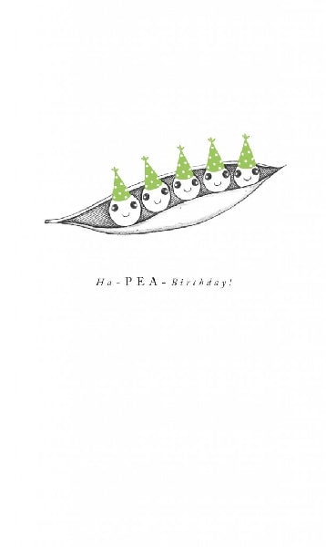 Hap-Pea-Birthday Card