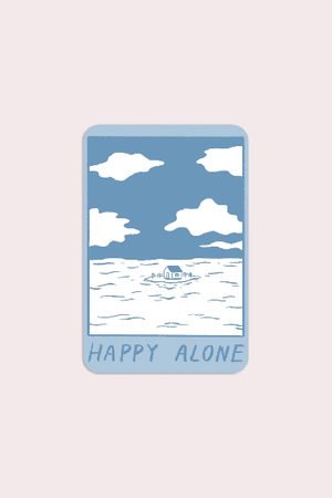 Stay Home Club Vinyl Sticker | Happy Alone