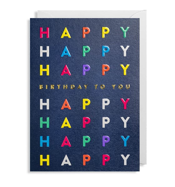 Happy Happy Happy Birthday Card