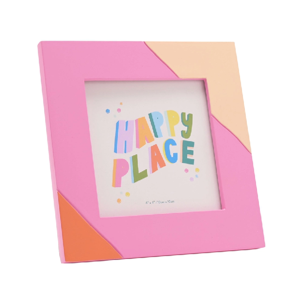 Tri Coloured 4" x 4" Photo Frame