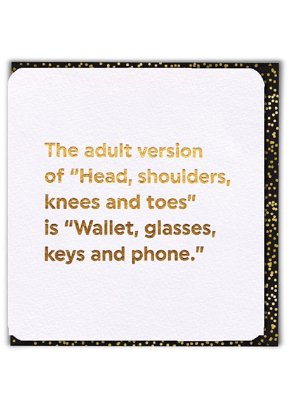 Adult Version Blank Humour Card