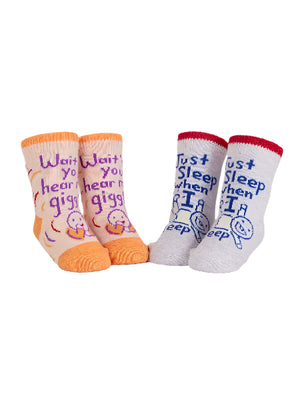 Blue Q Baby Socks | Hear Me Giggle / Sleep