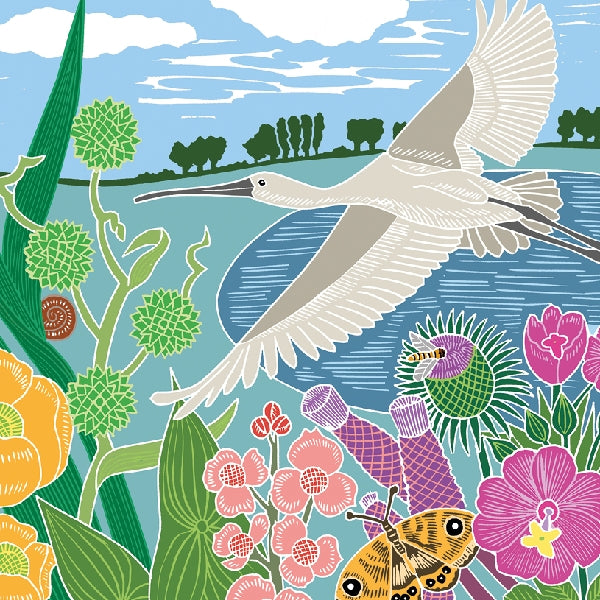 Flying Bird Blank Art Card