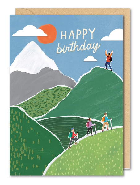 Hiking Birthday Card