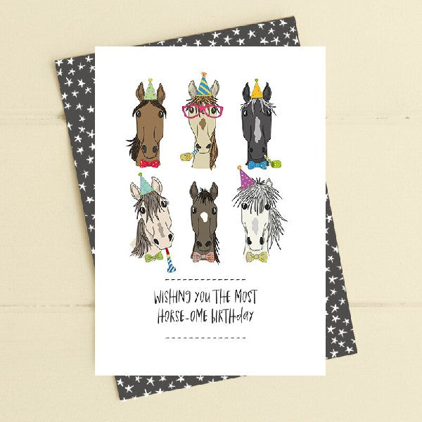 Horse-ome Birthday Card
