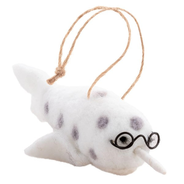 Island Oasis Narwhal Felt Ornament