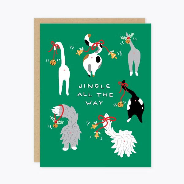 Jingle Cats Blank Christmas Card