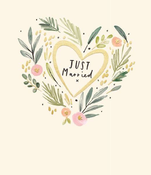 Just Married Wedding Card