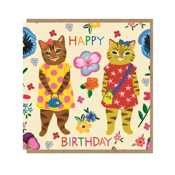Kitsch Kittens Birthday Card