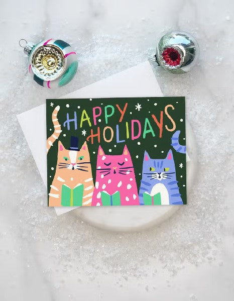 Kitty Carols Christmas Card