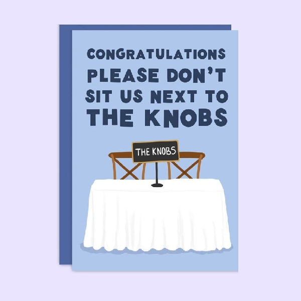 Next To The Knobs Wedding Card