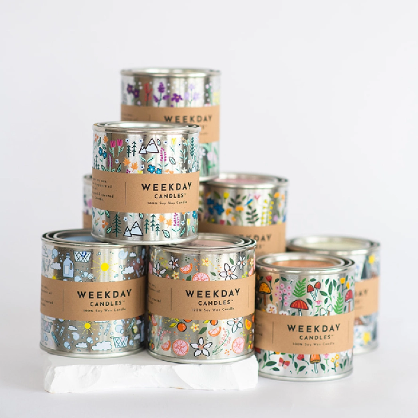 Weekday Candles Paint Tin Candle | Lakehouse