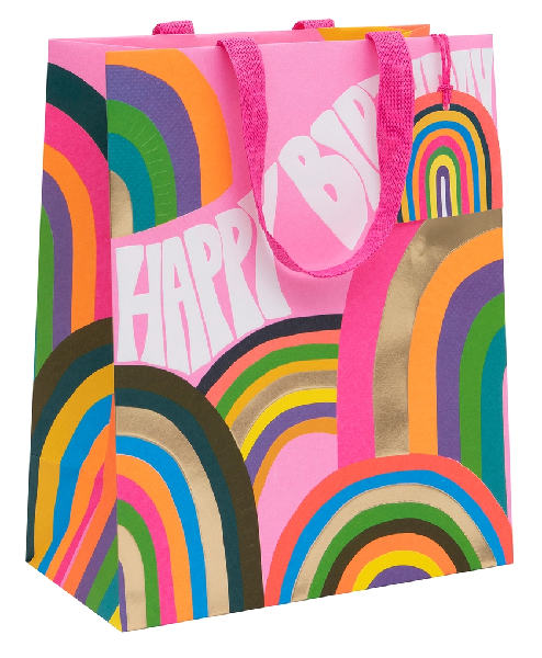 Large Retro Rainbows Gift Bag