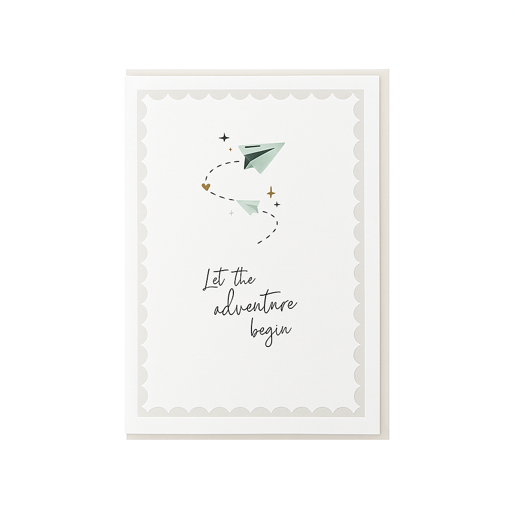Let The Adventure Begin Bon Voyage Card