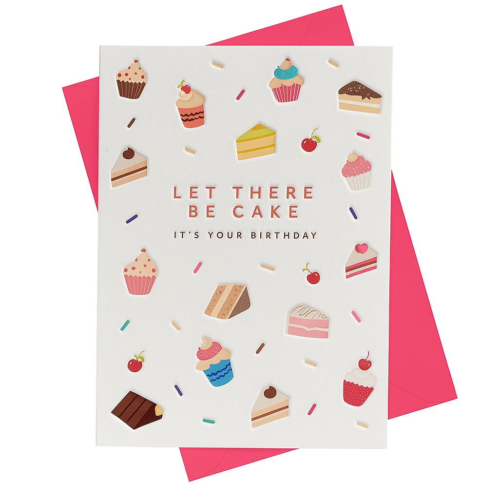 Let There Be Cake Birthday Card