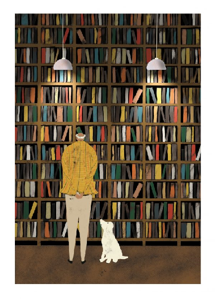 Library Blank Art Card