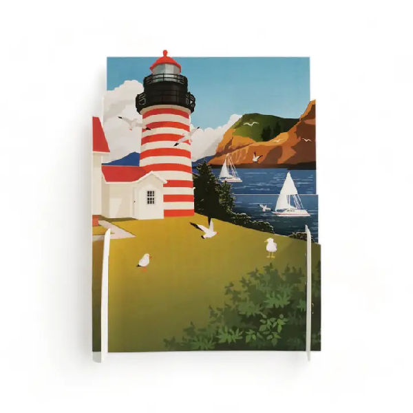 Lighthouse Miniature World Pop Up Card