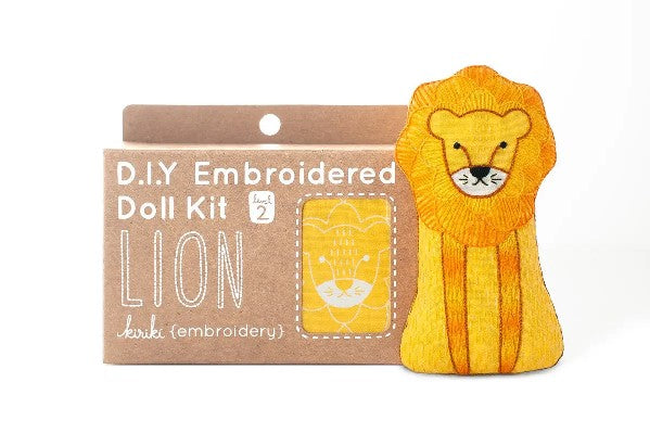 Kiriki Press Embroidery Kit | Lion
