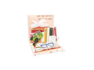 Literary Birthday Pop-Up Enclosure Card