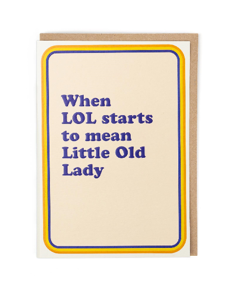 Little Old Lady Birthday Card