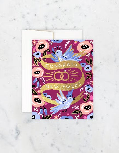 Lovebirds Wedding Card
