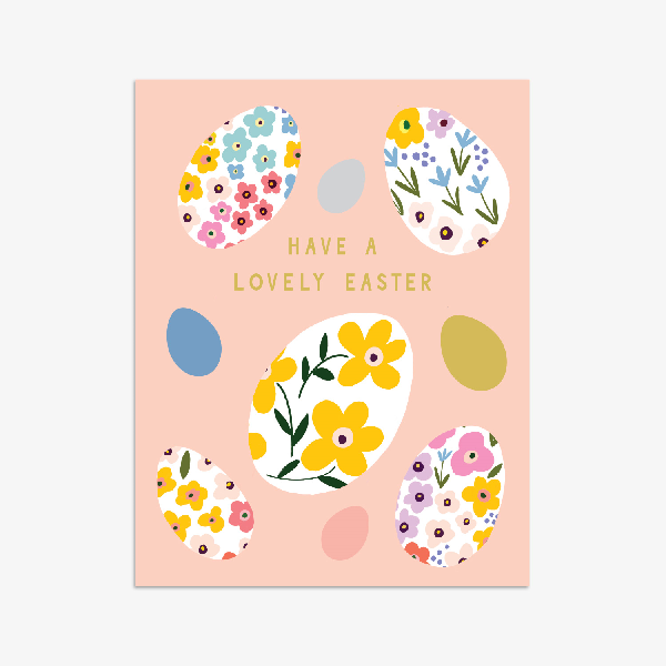 Floral Eggs Easter Card