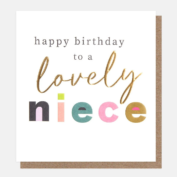 Lovely Niece Birthday Card