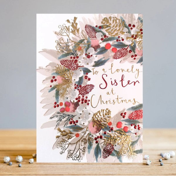 Lovely Sister Christmas Card