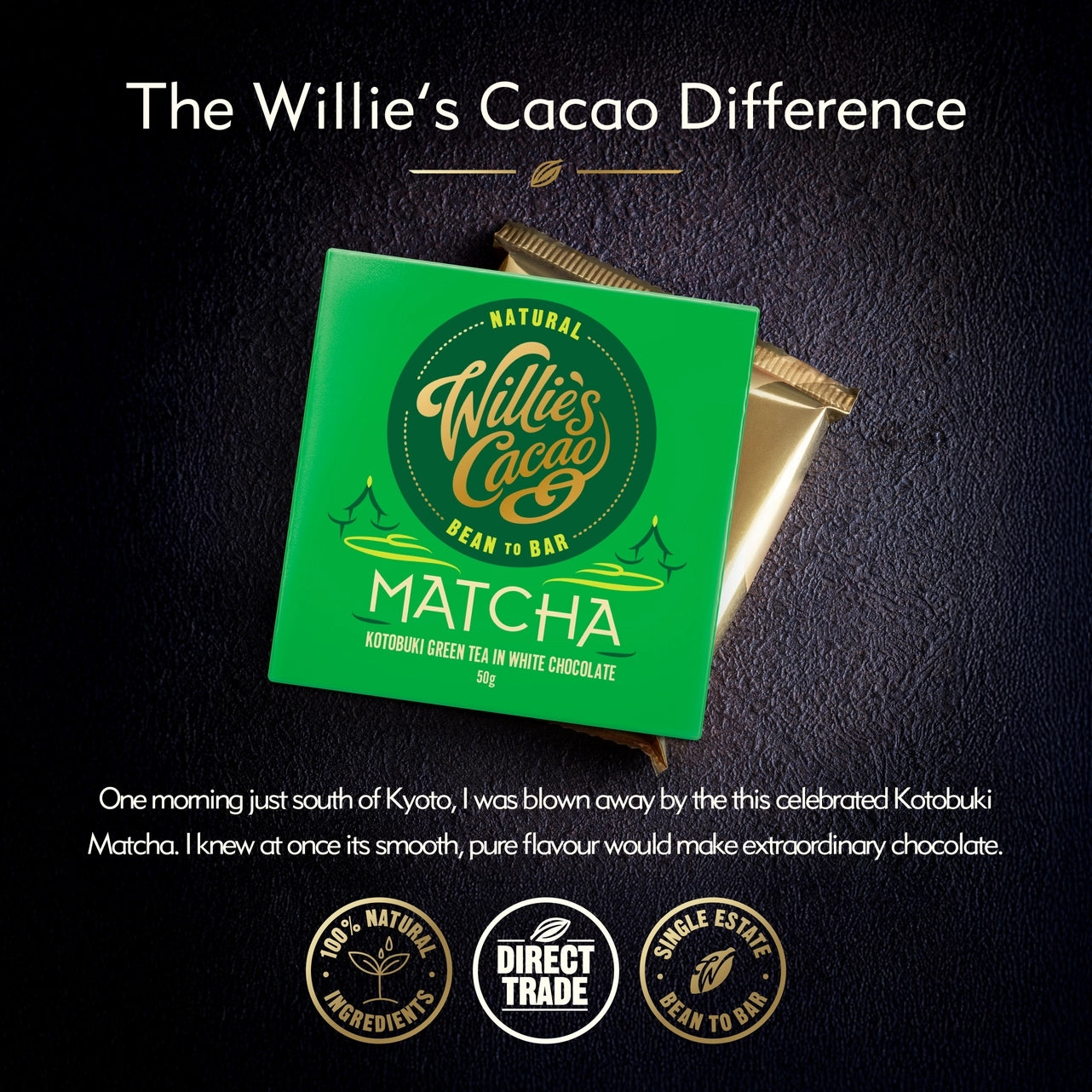 Willie's Cacao 50g Bar | Matcha
