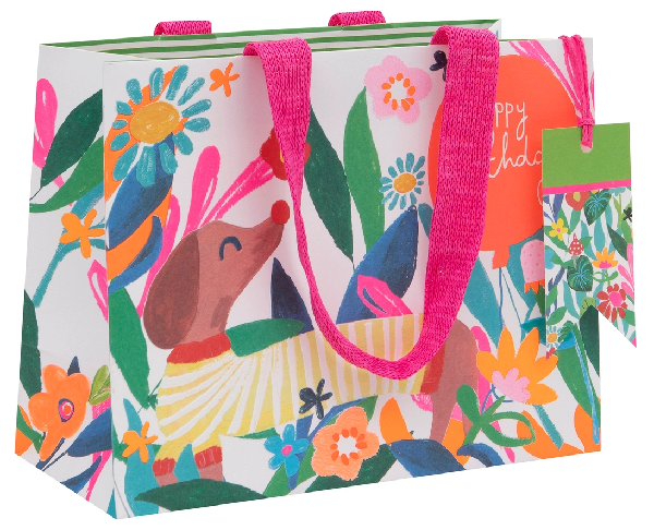 Medium Birthday Sausage Dog Gift Bag