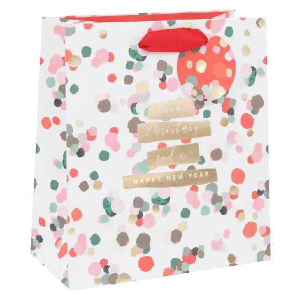 Medium White Christmas Glow Gift Bag