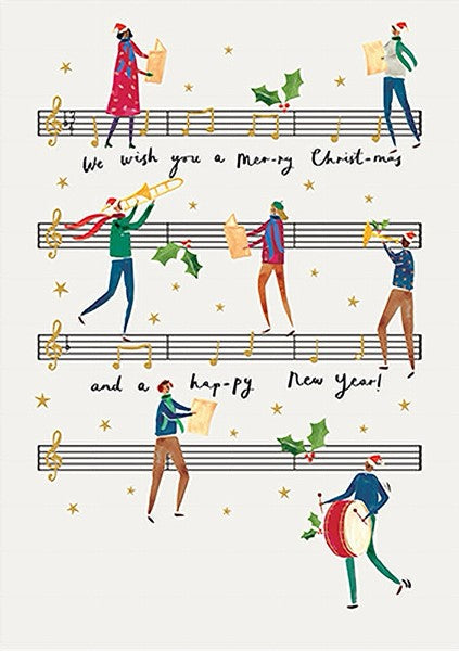 Merry Carolers Christmas Card