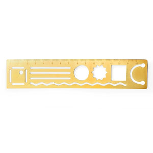 3 IN 1 Metal Ruler/Stencil/Bookmark