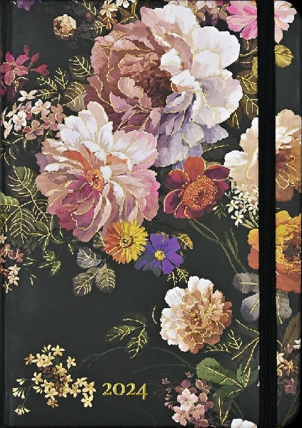 Peter Pauper 2024 16-Month Agenda | Midnight Floral