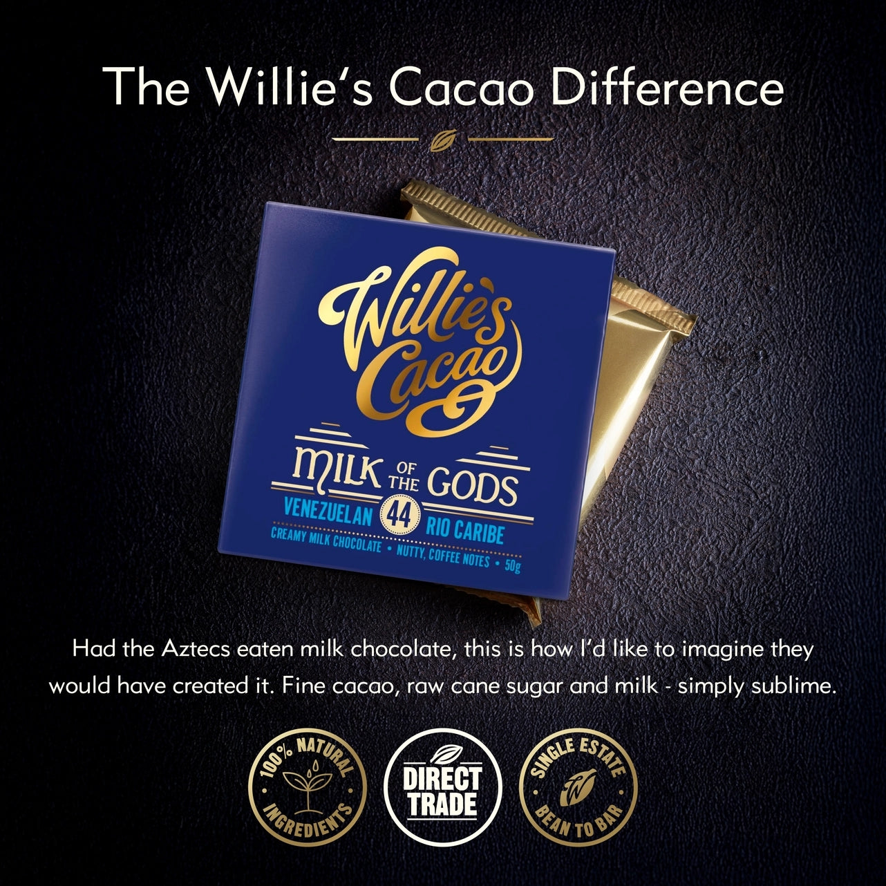 Willie's Cacao 50g Bar | Milk Of The Gods