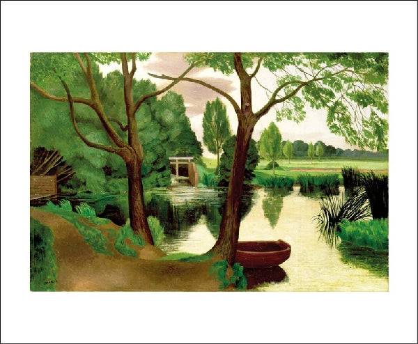 Mill Pond Evening Blank Art Card
